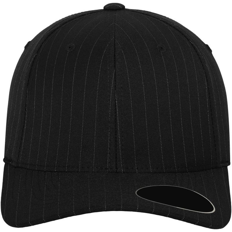 Self-colored Stylish Pinstripes Black Cap
